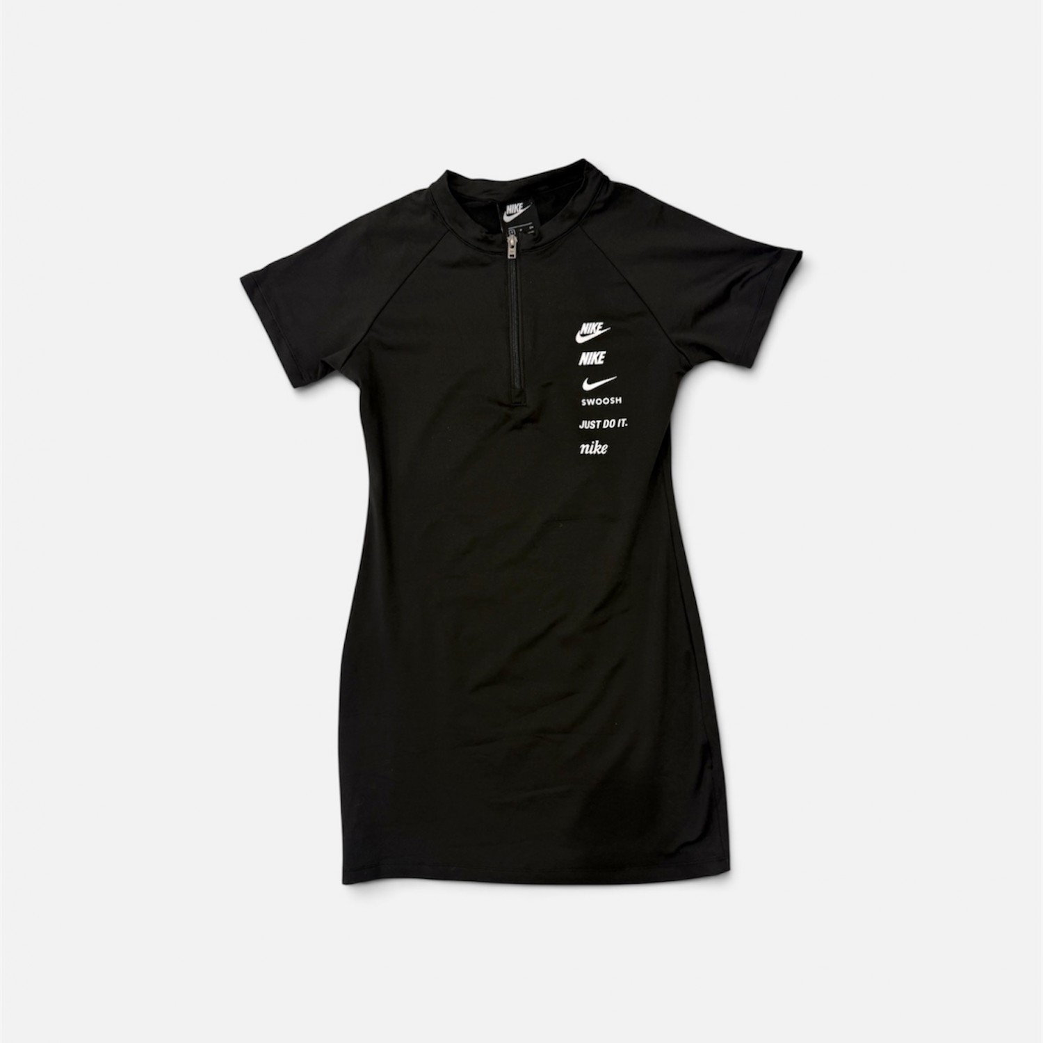 Nike Logo Φόρεμα με Φερμουάρ Μαύρο / Pre-Owned